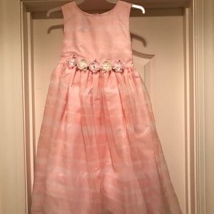 Girls Pink Dress with Flowers